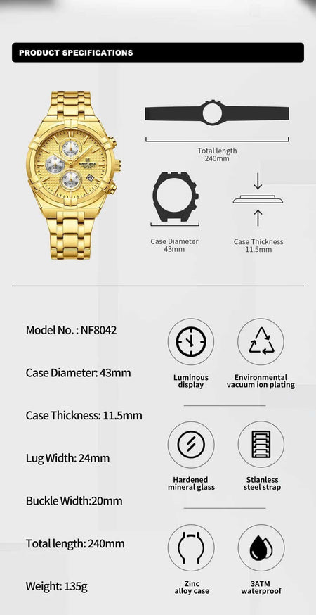 Naviforce NF-8042 Chronograph Edition New Arrival image 3
