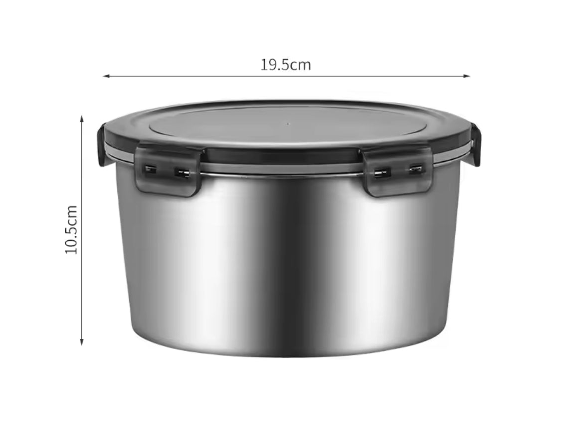 4pcs Stainless Steel Round Food Storage Containers - image 9