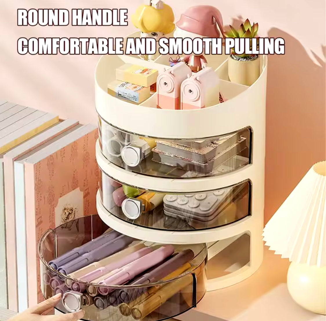 3 Layer Round Jewellery Storage Box - image 2