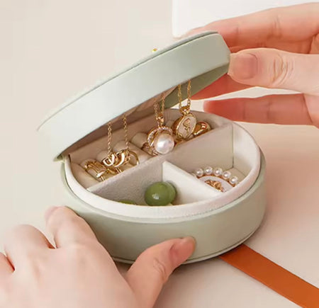 mini travel jewelry organizer box image 2