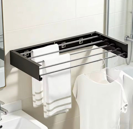 wall mounted foldable clothes rack image 10