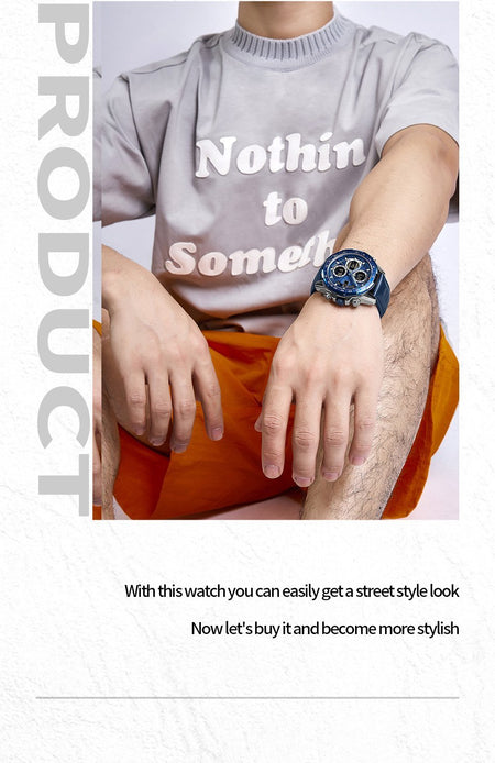 Overfly 9197 Naviforce Analog-Digital Dual Time Chronograph Watch image 8