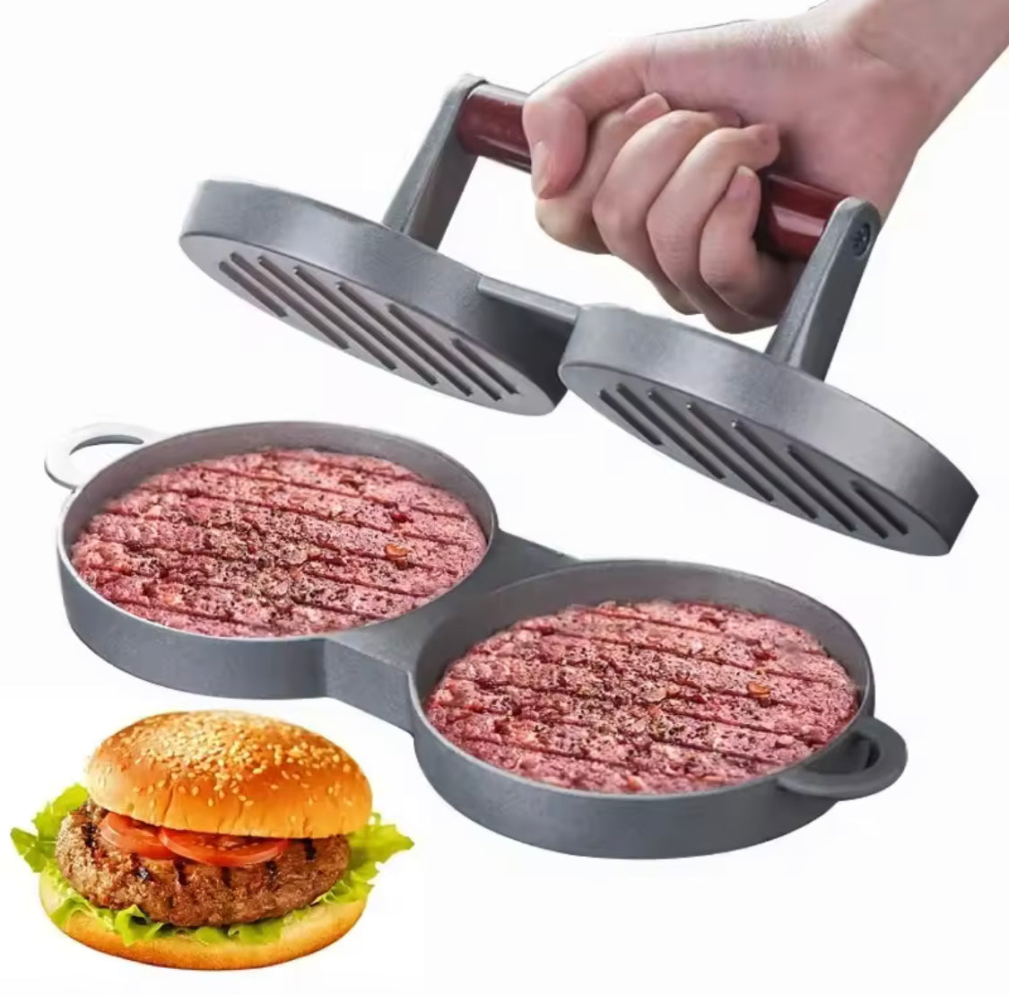 double hamburger patty presser image 6