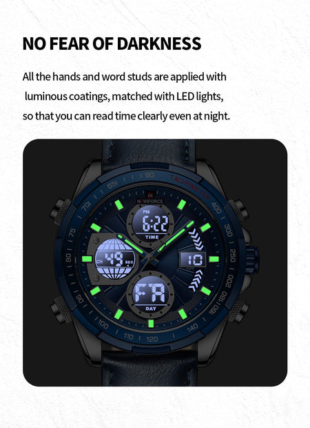 Overfly 9197 Naviforce Analog-Digital Dual Time Chronograph Watch image 9