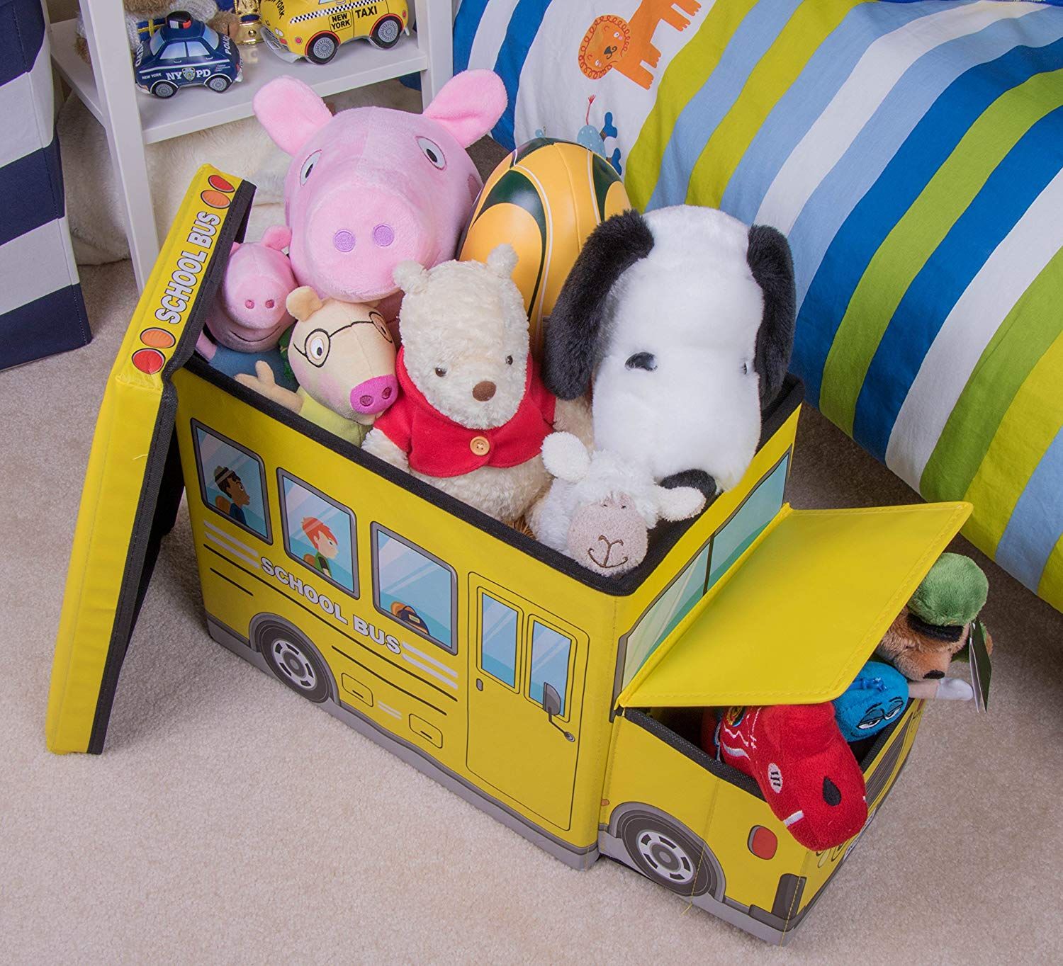 Bus Shape Storage Box (Blue) – Police Van