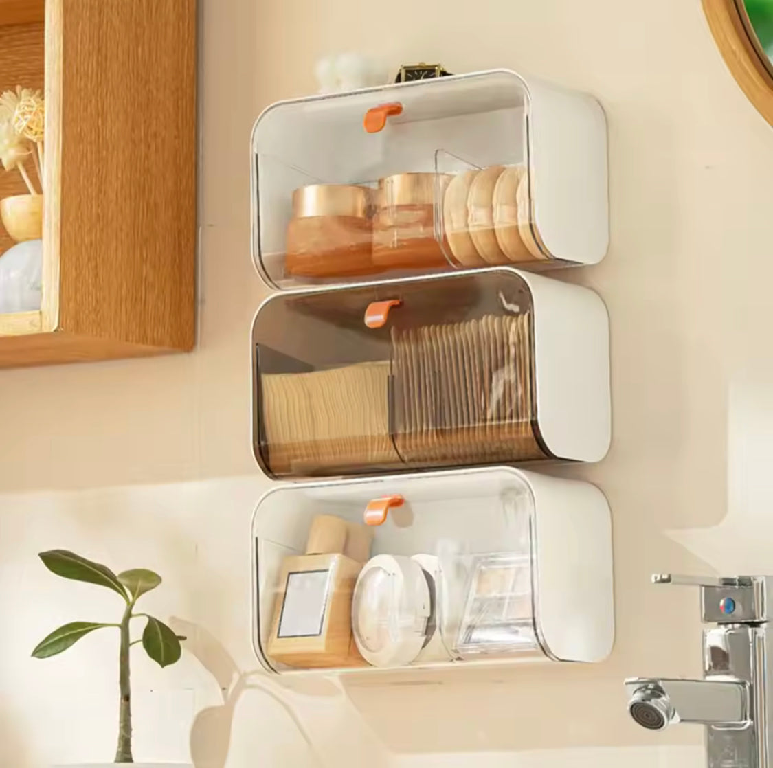 wall mounted organizer with adjustable dividers image 3