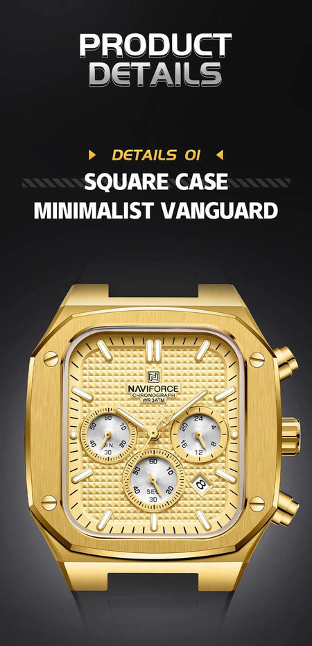 Naviforce NF-8037 Square Chronograph Edition image 11