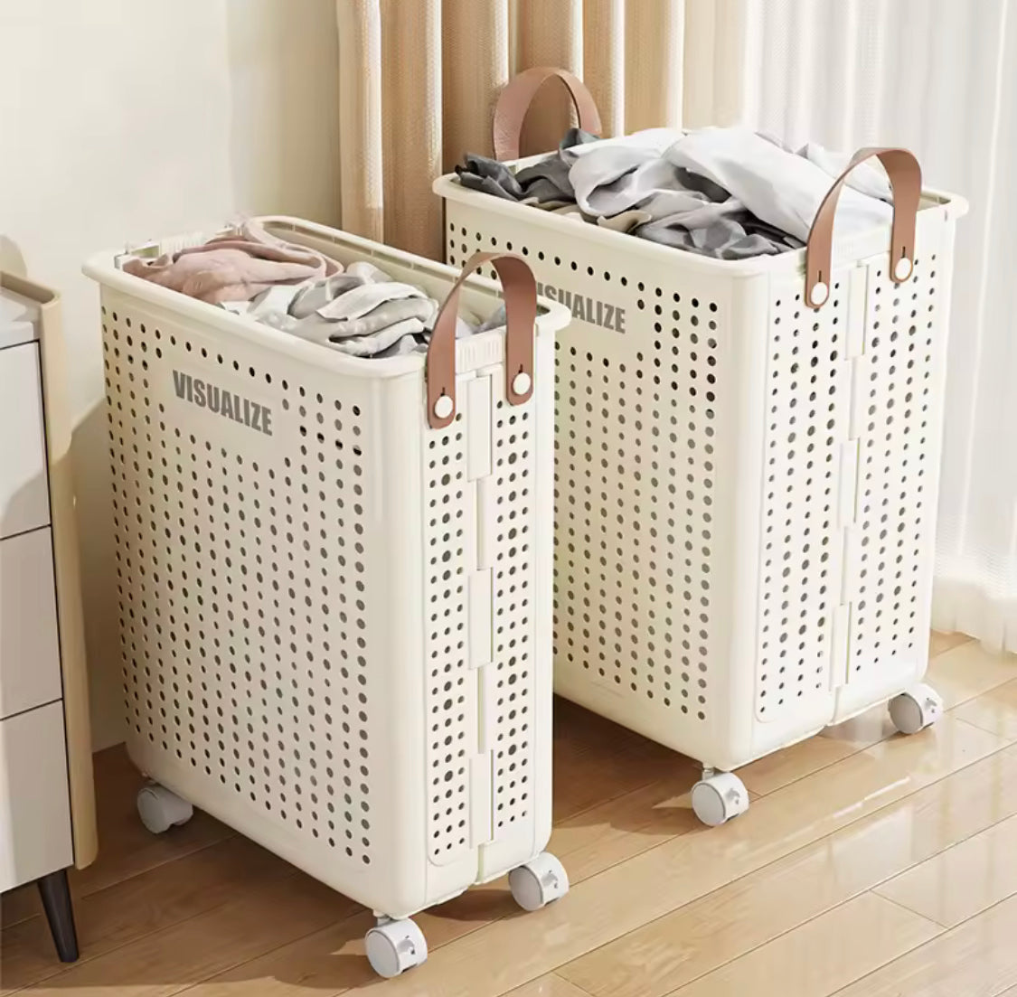 Portable Laundry Hamper With Wheels - image 1