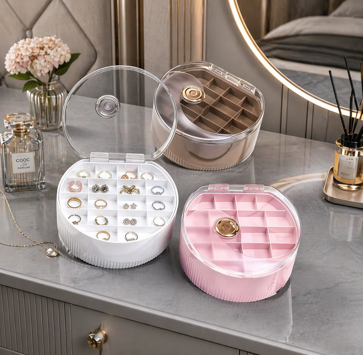 elegant multilayer earrings storage box main image