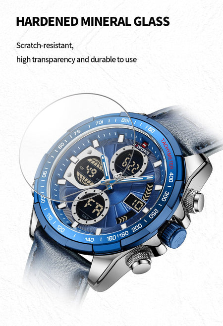 Overfly 9197 Naviforce Analog-Digital Dual Time Chronograph Watch image 11