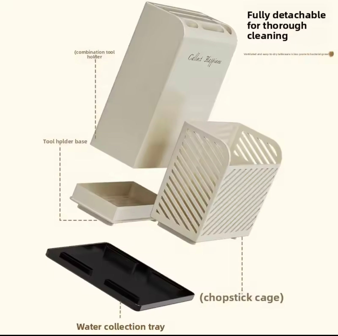 kitchen countertop cutlery holder image 2