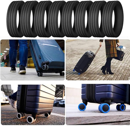 4 pcs silicone luggage wheels protector image 5