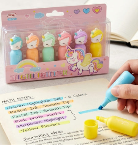 Set Of 6 Unicorn Highlighters - Image 2