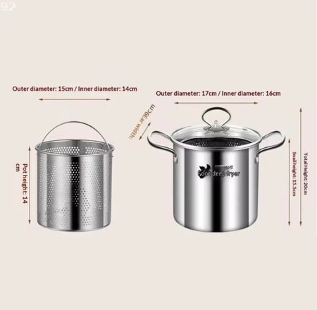3.5l deep fryer pot with glass lid image 10