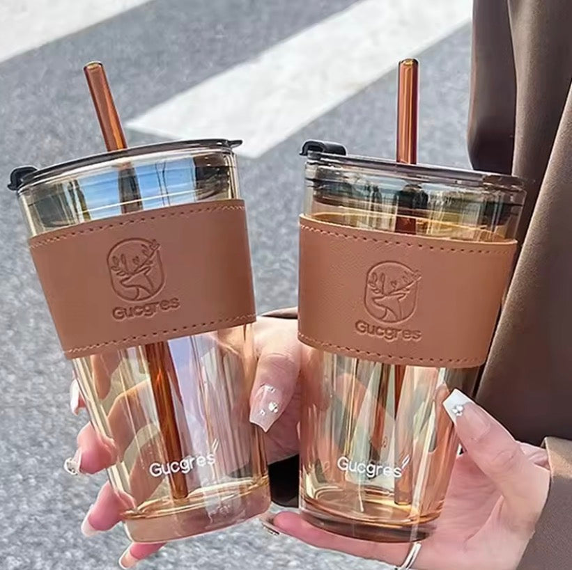 Aesthetic Glass Coffee Cup - Main Image
