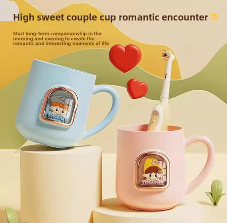set of 2 portable children toothbrush cup image 3