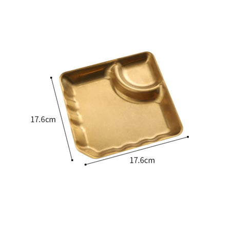 stainless steel dumpling plate with dipping saucer image 6