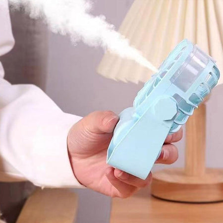 portable rechargeable mini mist spray desk fan image 3