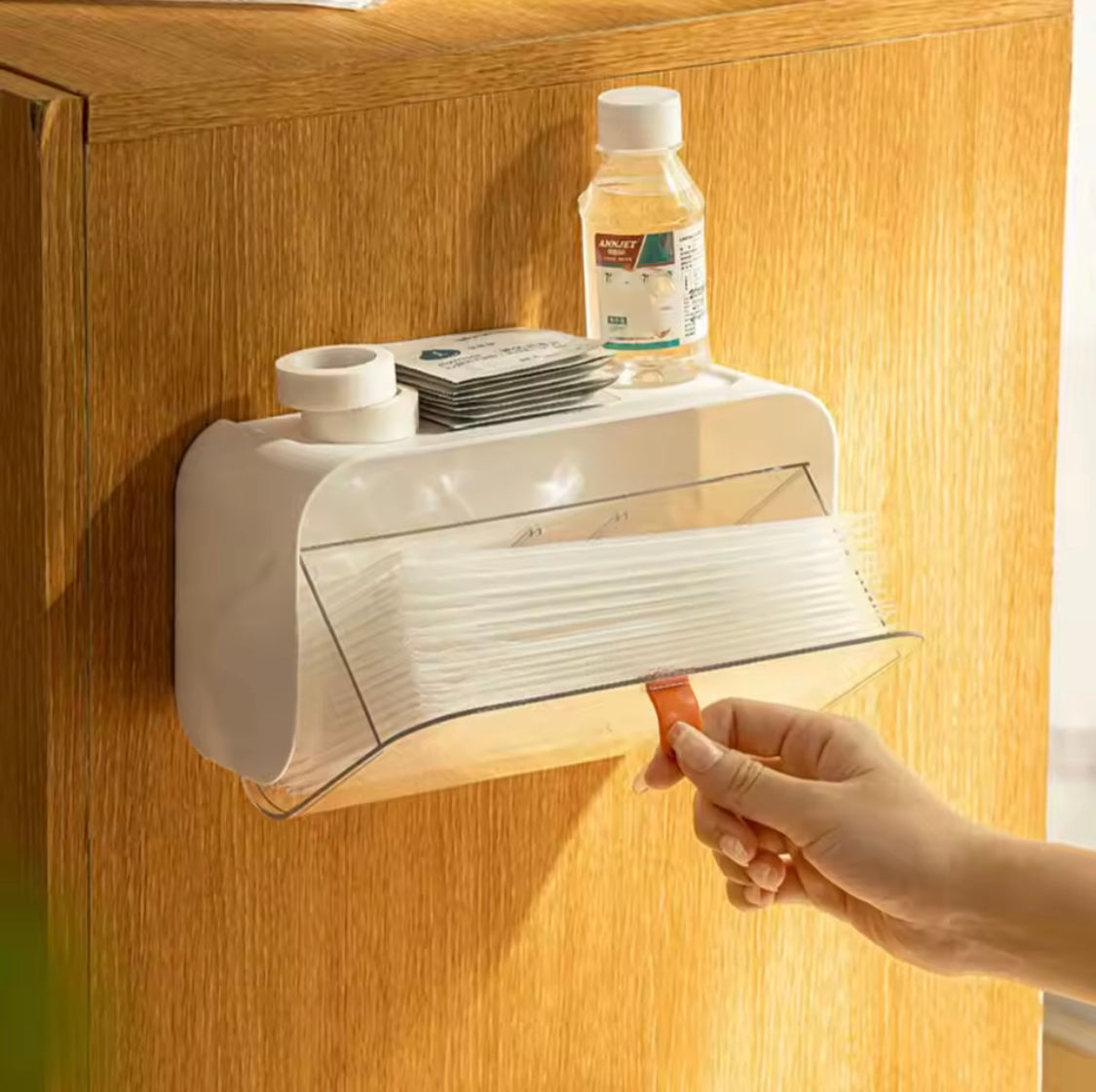 wall mounted organizer with adjustable dividers image 4