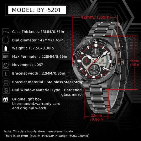Benyar BY 5201 Classic Chronograph Edition image 6