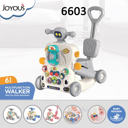 6 In 1 Activity Walker For Toddlers Grey