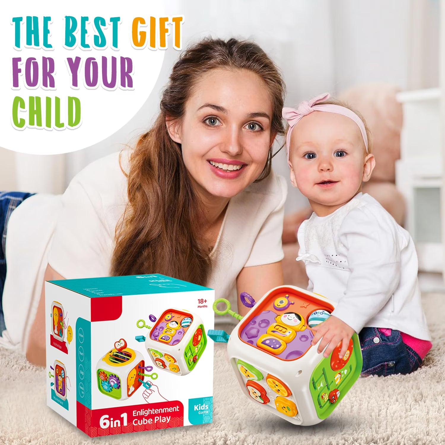 6 in 1 Activity Montessori Cube Box