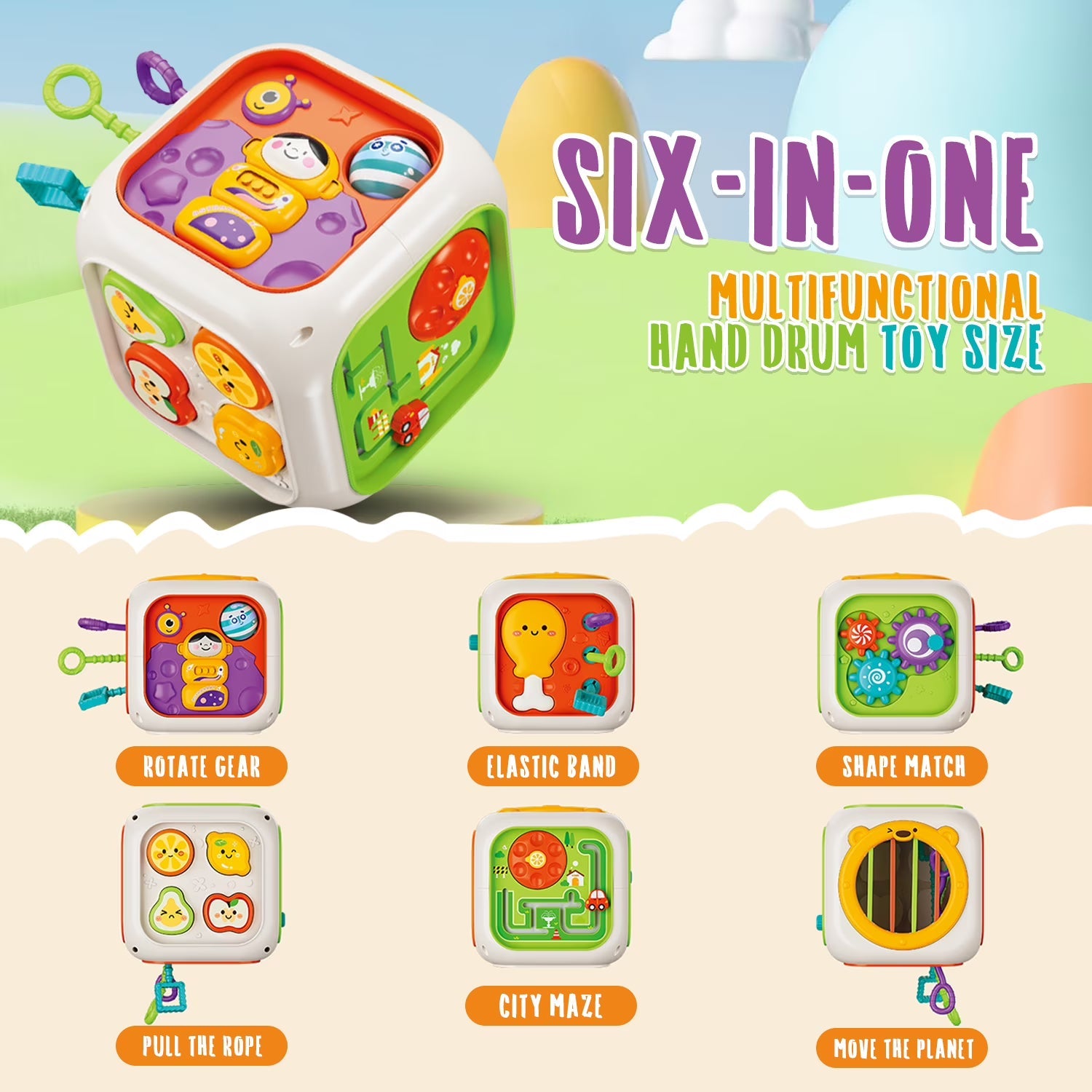 6 in 1 Activity Montessori Cube Box