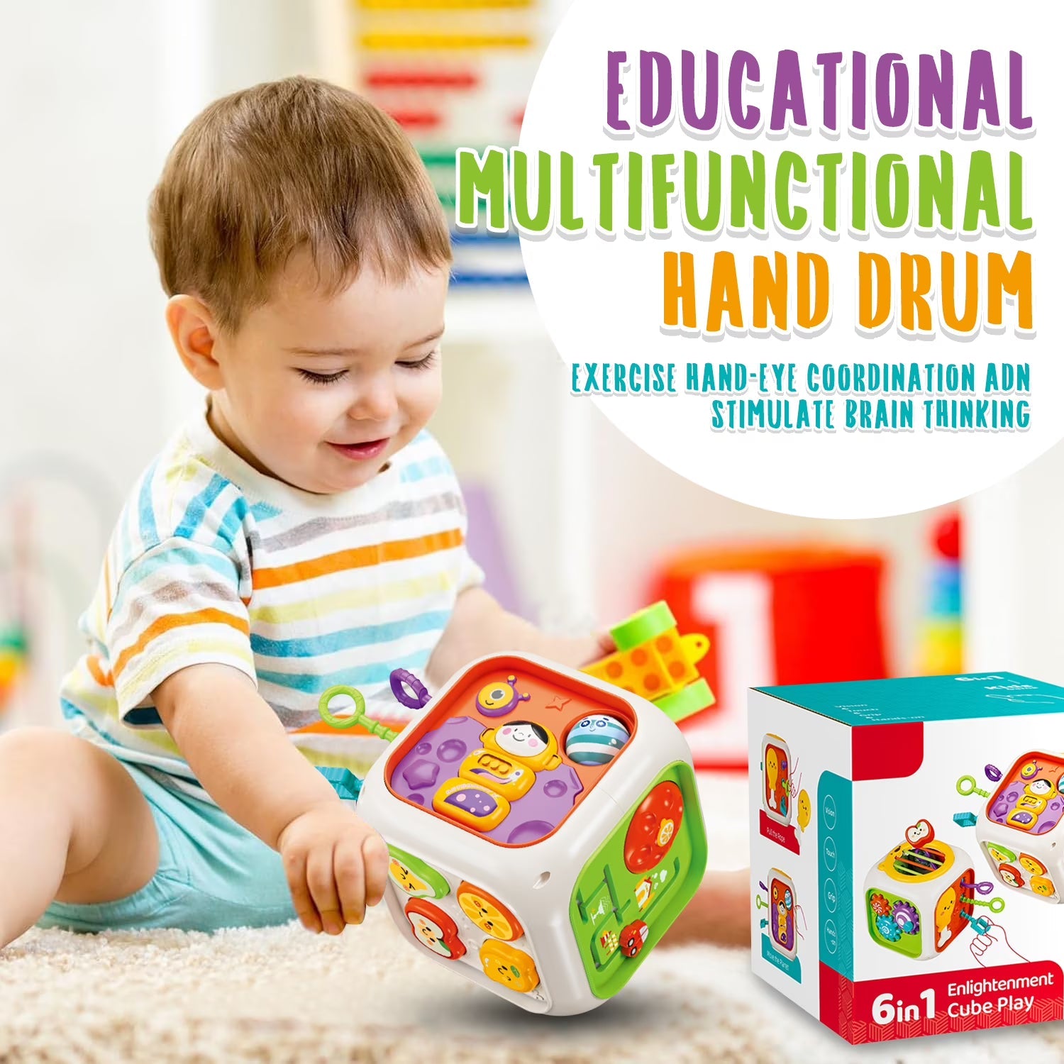6 in 1 Activity Montessori Cube Box