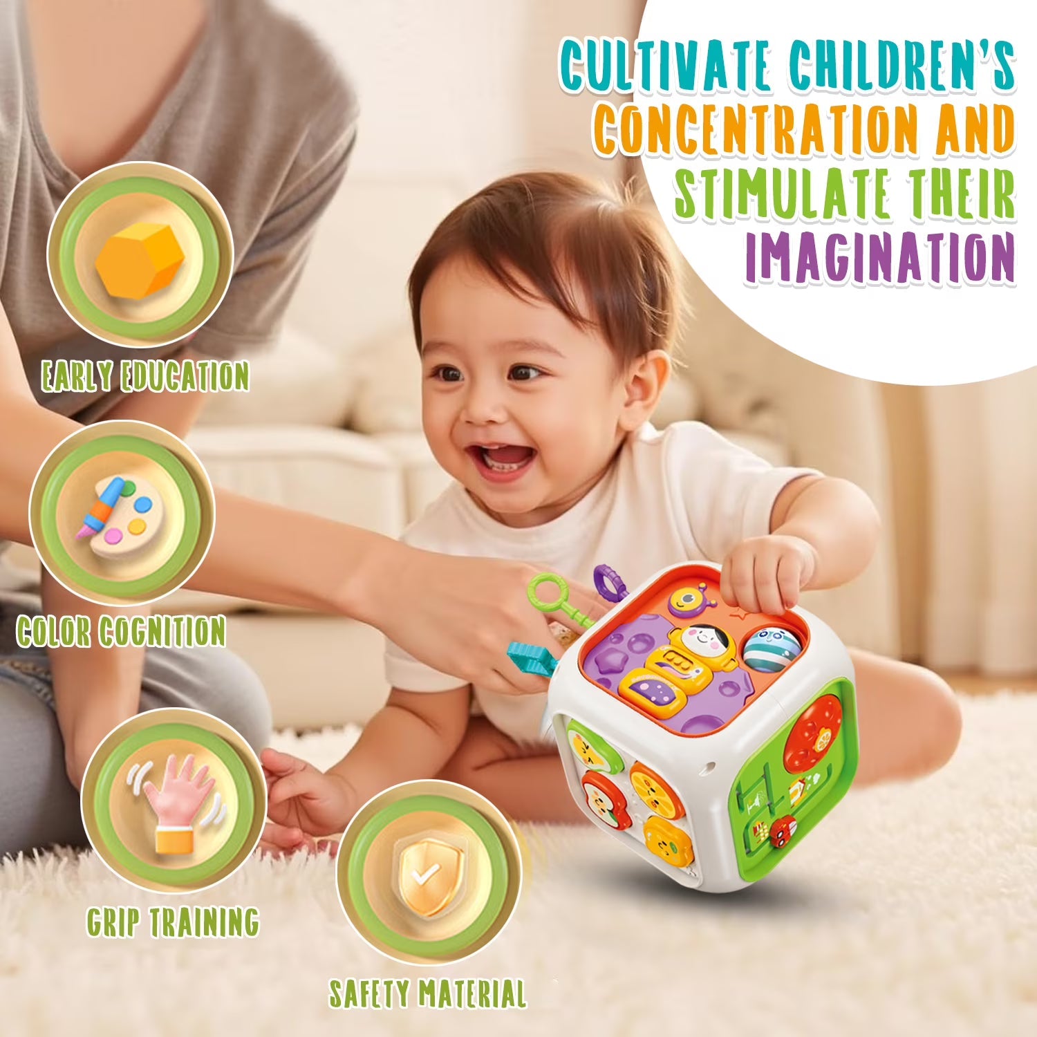 6 in 1 Activity Montessori Cube Box