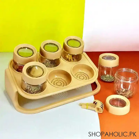 6pcs decora spice jar with rack main image