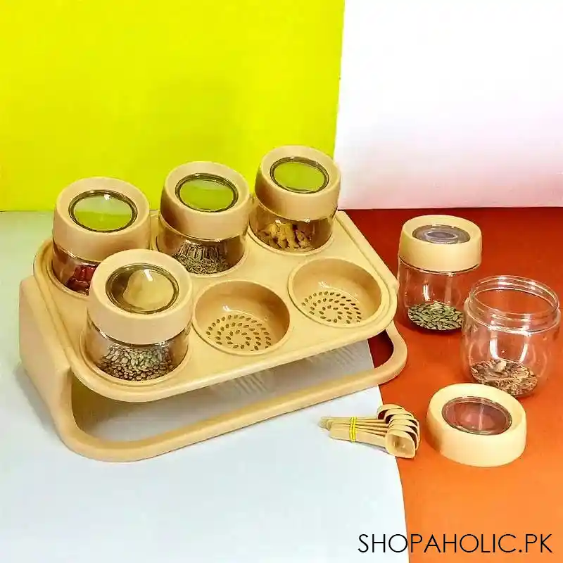 6pcs decora spice jar with rack main image