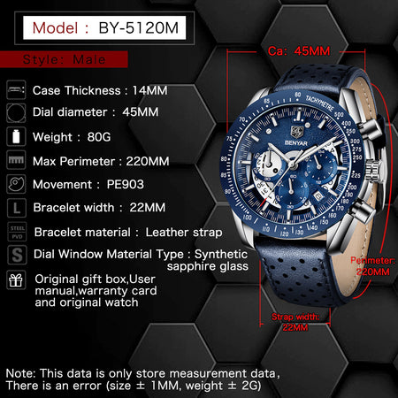 Benyar BY-5120 Chronograph Date Edition image 6