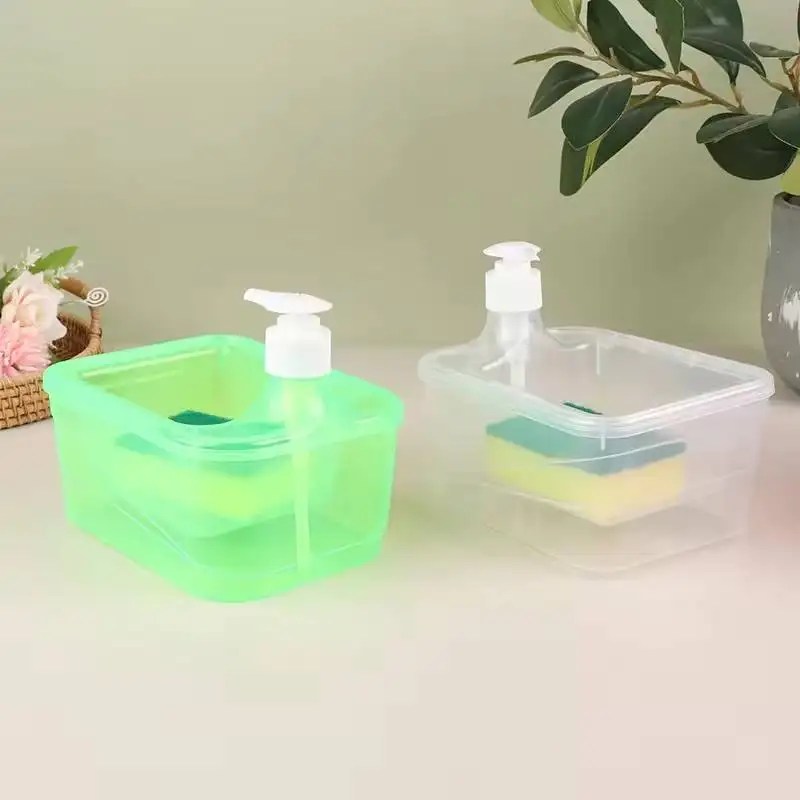 2-in-1 Soap Dispenser and Sponge Holder – Kitchen Sink Organizer with Included Sponge image 5