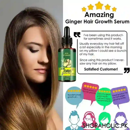 7 days ginger germinal hair oil for hair regrowth, 30ml image2
