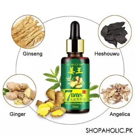 7 days ginger germinal hair oil for hair regrowth, 30ml image3