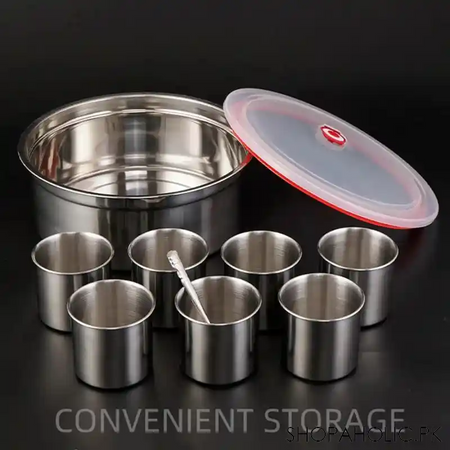 7 grid steel spice box with spoon image3