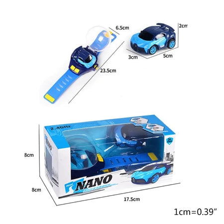 Metal Mini RC Car Watch Toy with Lights
