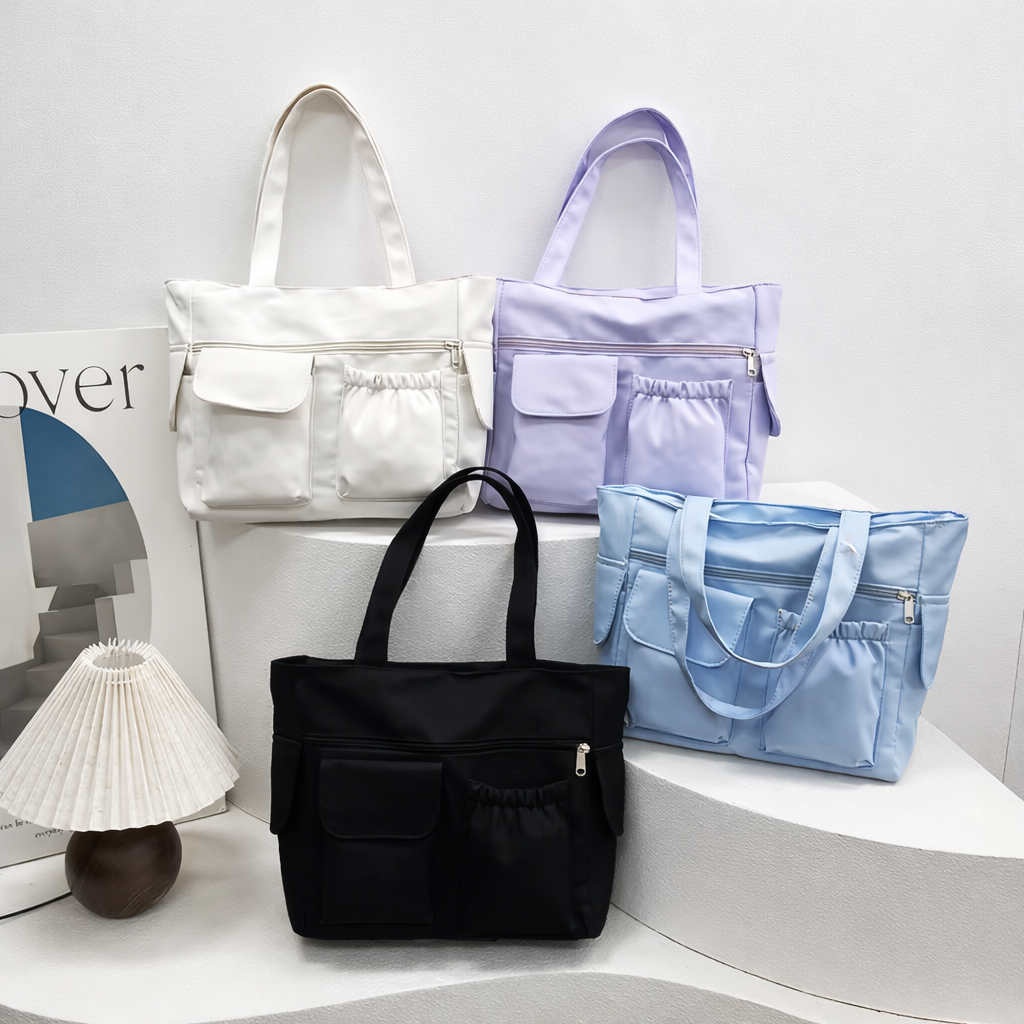 nylon canvas tote bag main image