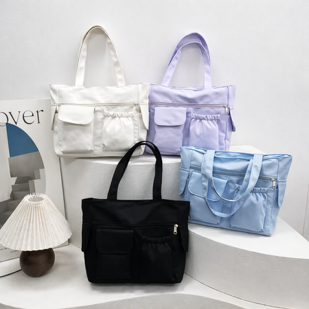 nylon canvas tote bag main image
