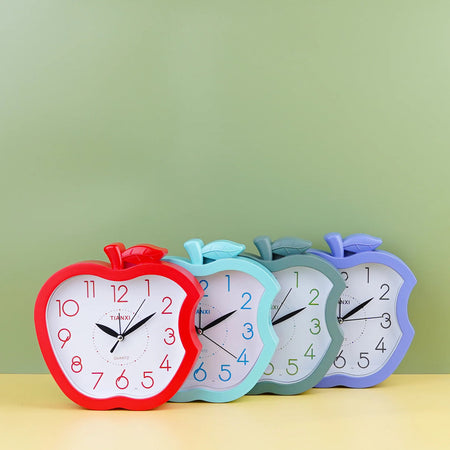 apple shape bedside desk clock main image