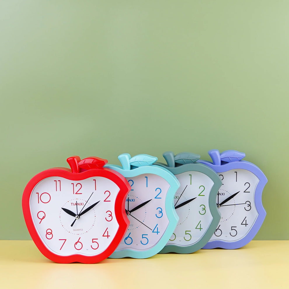 apple shape bedside desk clock main image