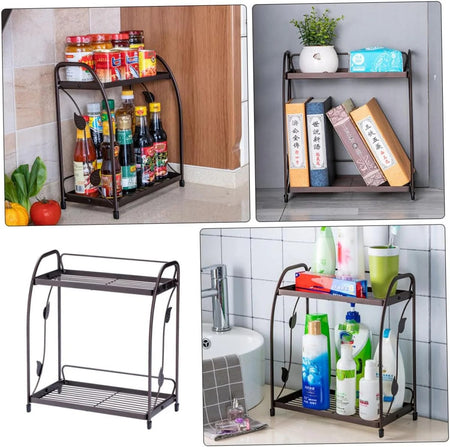 2 layer Storage Organizer Kitchen Shelf image 2