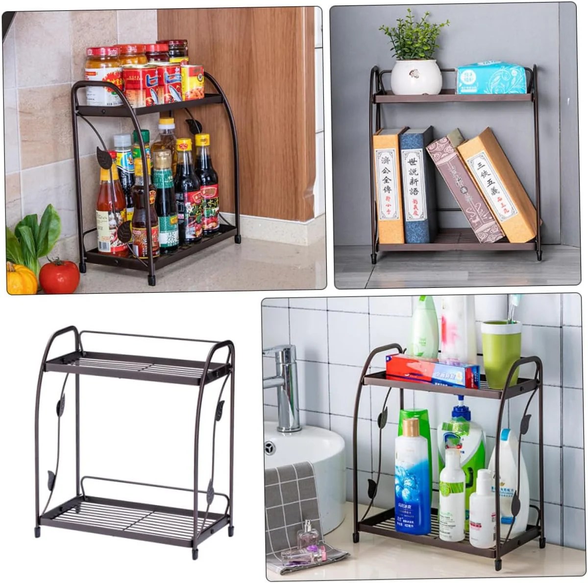 2 layer Storage Organizer Kitchen Shelf image 2