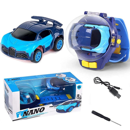 Metal Mini RC Car Watch Toy with Lights