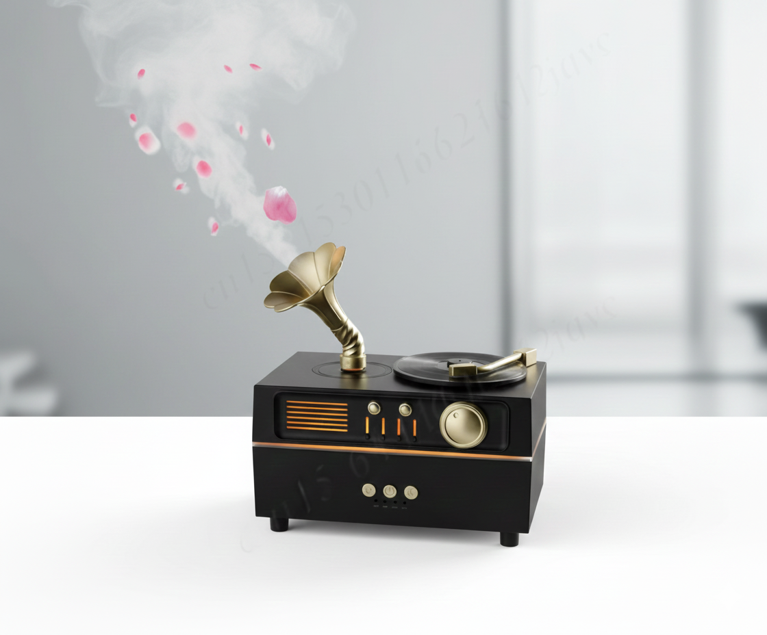 vintage gramophone bluetooth speaker with humidifier image 6