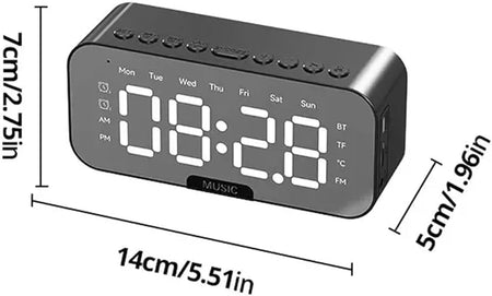rechargeable alarm clock with speaker image 12