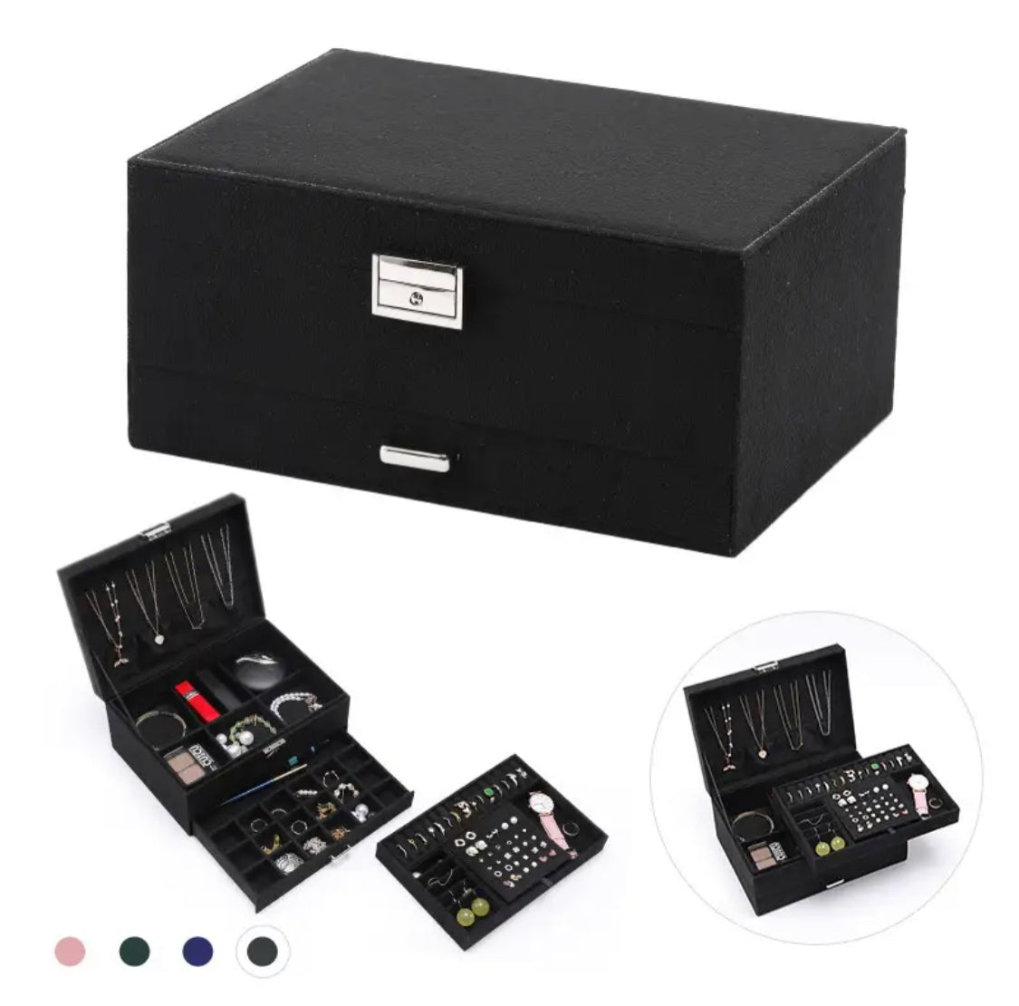 Large Capacity Jewelry Box with Lock - image 7