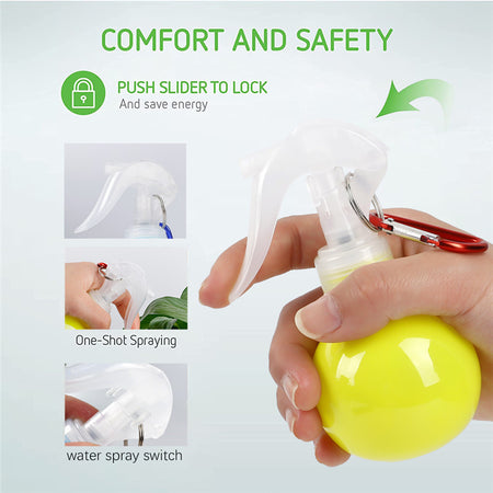 100ml Multicolor Round Shape Spray Bottle | Portable & Refillable with Hook image 2