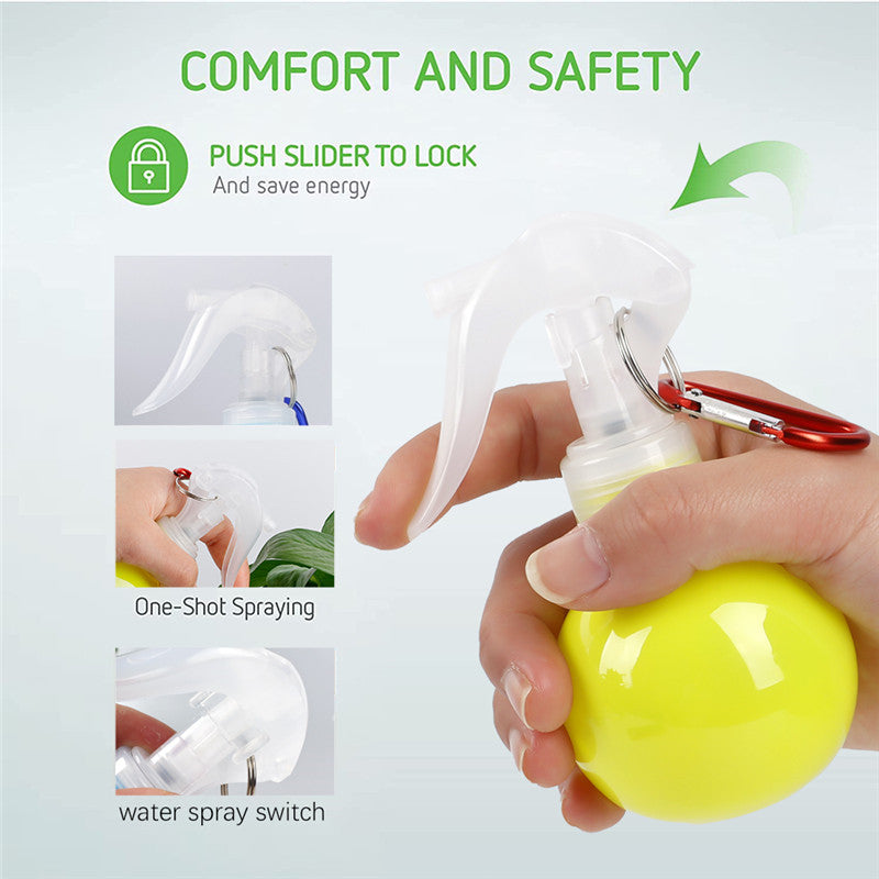 100ml Multicolor Round Shape Spray Bottle | Portable & Refillable with Hook image 2