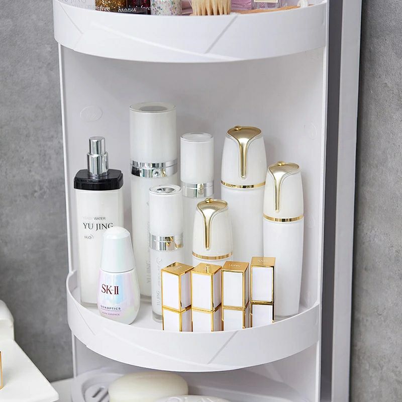 3 Layers 90 Degree Kitchen Bathroom Corner 360 Rotating Privacy Cover Multipurpose Storage Shelf Rack Cabinet / Multipurpose Storage Shelf Rack Cabinet (3 Layers image 5